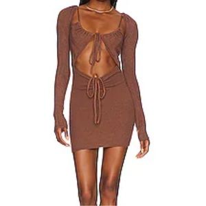 Brown long sleeve dress